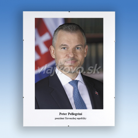 Portrét prezidenta SR, papier v ráme