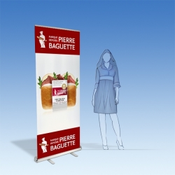 Reklamný panel Roll-up strieborný 85